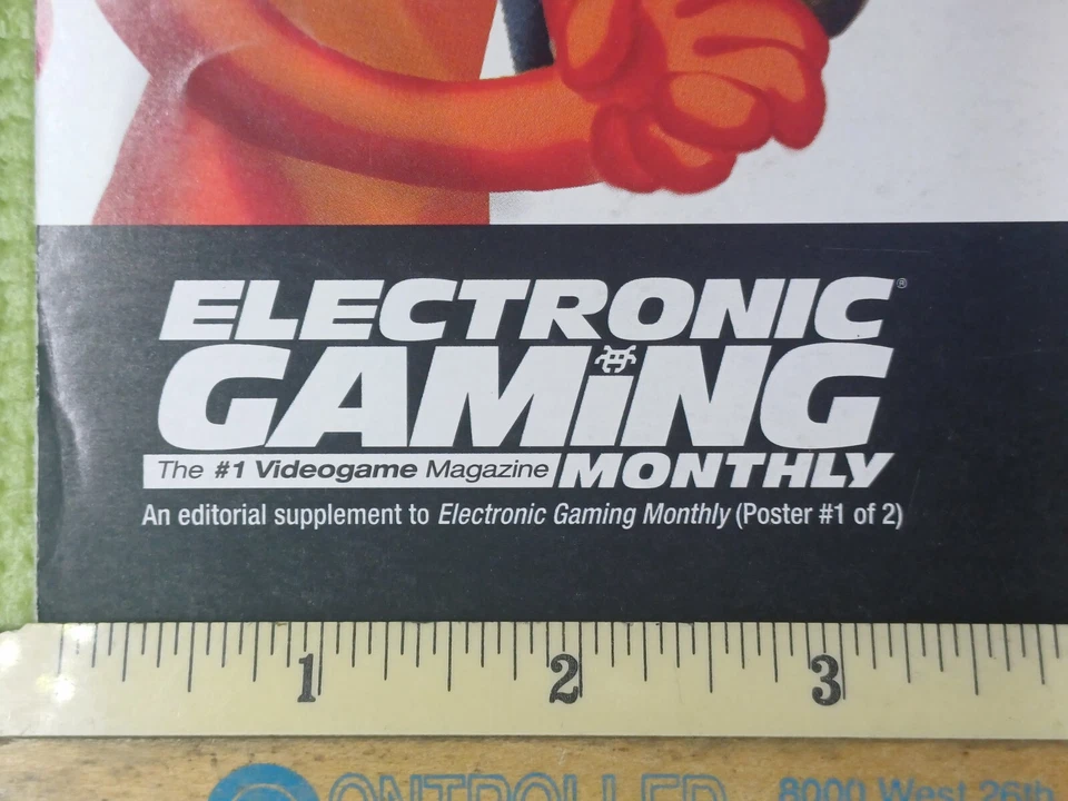 Electronic Gaming The #1 Videogame Magazine Double View Poster Mario Sonic Leon - Image 3 of 3