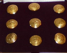 Medieval Masonic Sir Knight Templar Award Medal Uniform Cross Button Set KT 33