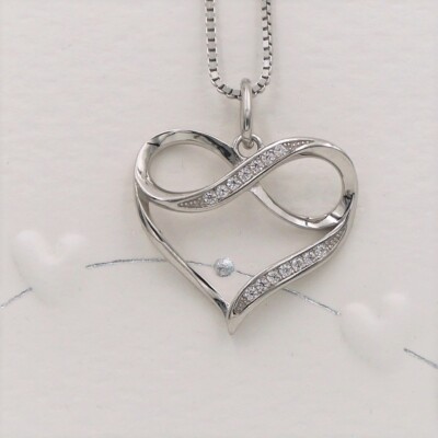 Silberschmuck Herz Unendliche Liebe Anhänger Kette Sterlingsilber925 Geschenk