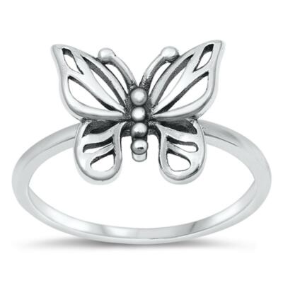 Monarch Butterfly Love Beautiful Ring New Sterling Silver Band Sizes  4-10