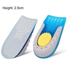 1 Pair Heel Lift Inserts Height Increase Insole Soft Breathable Invisible A6R3