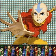 AVATAR Last AirBender BLOTTER ART perforated sheet paper psychedelic art