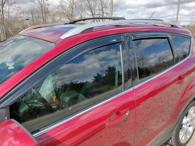 AVS Smoke Rain Guards Vent Visors Shade for 2013 - 2019 Ford Escape 4 Piece Set