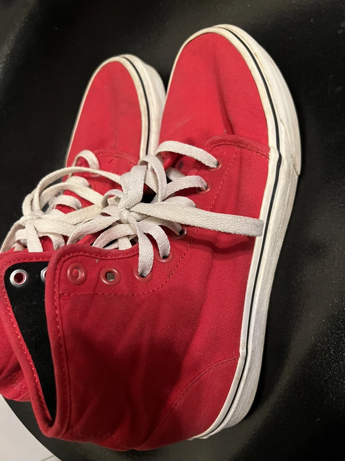 Sneakers alte rosse Vans Off the Wall da uomo taglia 7 skateboard