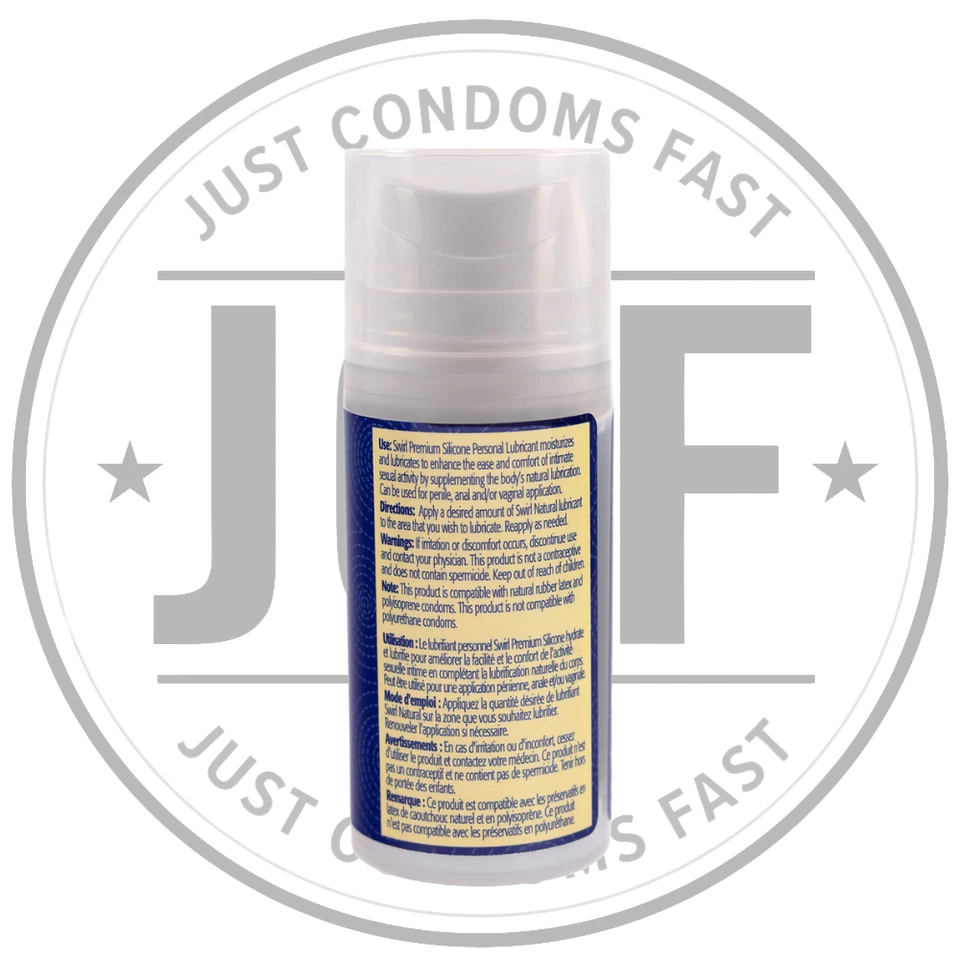 Lubricante de silicona SMOOTH Kimono Swirl botella de 3,4 oz | DIRECTAMENTE DEL FABRICANTE Foto 2 de 4