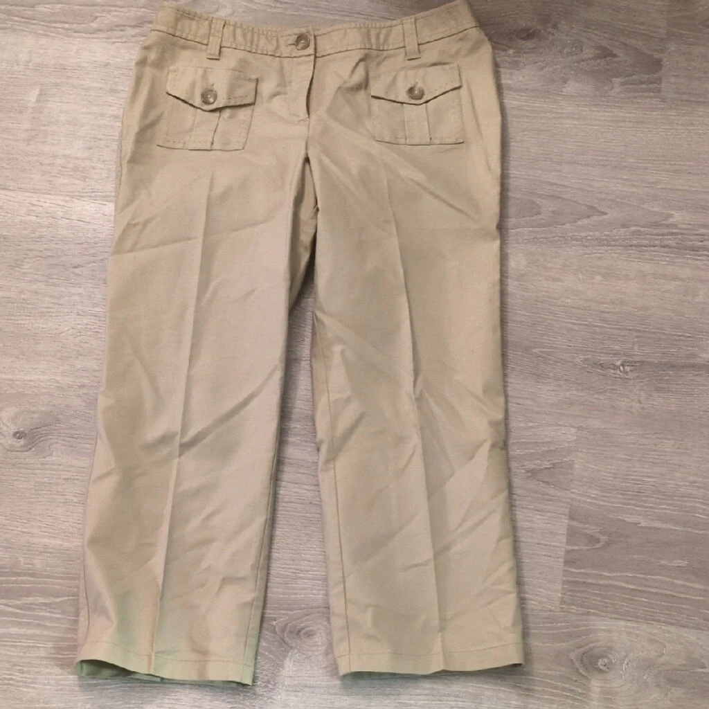 Ann Taylor Cropped Tan Pants Size 10