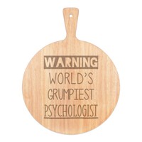 Warnung World's Grumpiest Psychologe Pizza Brett Paddel Holz Best Lustig