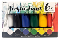 Acrylfarben Set Acryl Farben KüNstlerfarben 6X100Ml Malfarben Grundfarben Neu