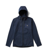 Roark Run Amok El Morro Fleece Hoodie, Long Sleeve, Zip Up Men, Dark Navy, XL