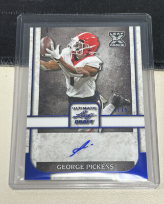 2022 Leaf Ultimate Draft George Pickens Rookie Card /75