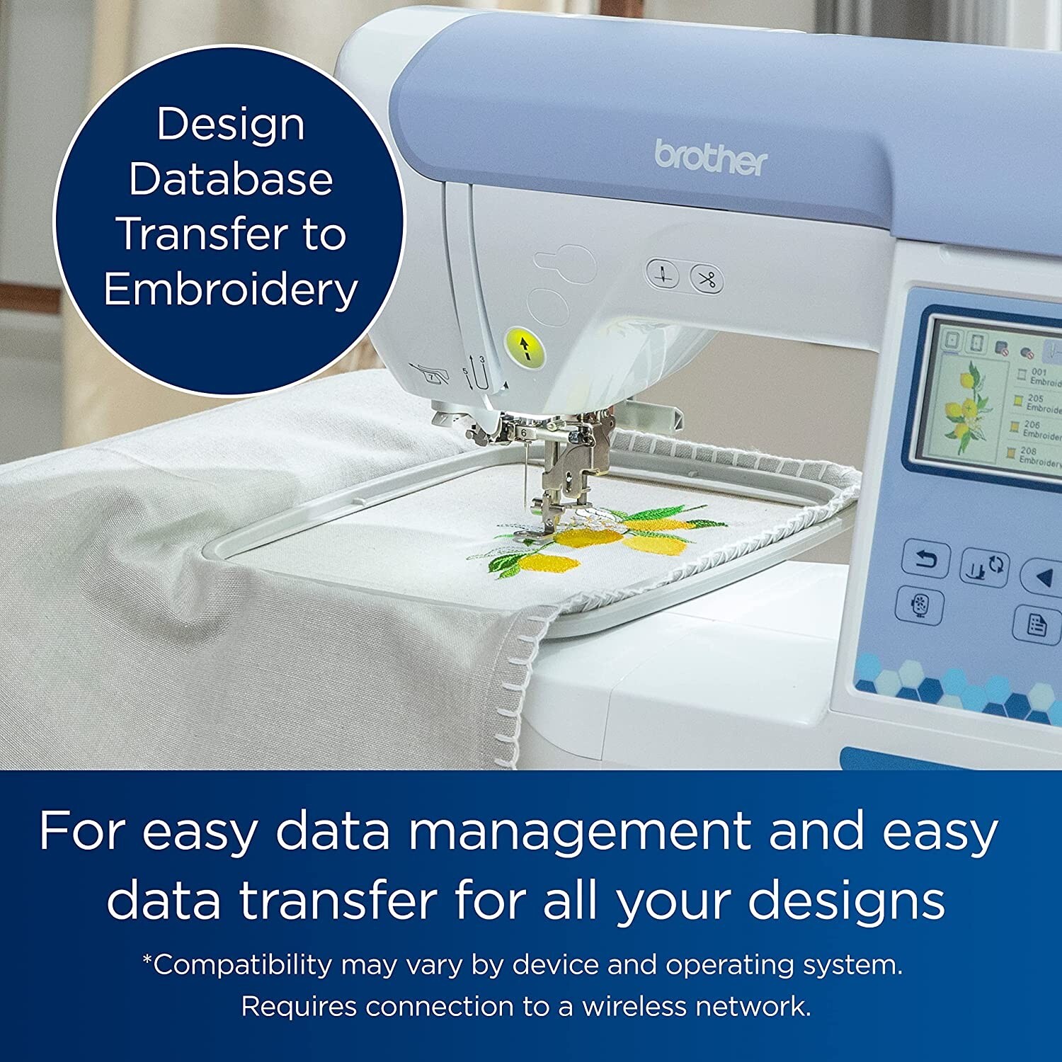 Brother PE800 Embroidery Machine, 138 Builtin Designs, 5" x 7" Hoop