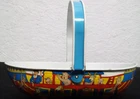 VTG OHIO ART IN LITHOGRAPH NOAHS ARK SAND PAIL BASKET W/HANDLE RARE K