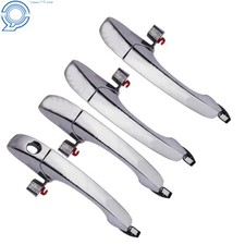 Exterior Door Handle - Front Driver Side (Left) For Chrysler 300 & Dodge Journey - Primed, With Key Hole, Direct Fit Replacement