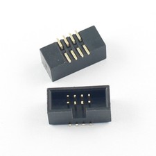 100Pcs 1.27mm Pitch 2x4 Pin 8 Pin SMT SMD Male Shrouded Box Header IDC Connector