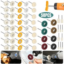 58Pcs Abrasive Polishing Wheel 25mm Buffing Grinding Kit For Dremel Rotary Tool