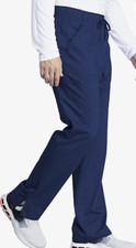 Cherokee Scrub Revolution Tech Unisex StraightLg Elastic Waist Pant WW042AB Navy