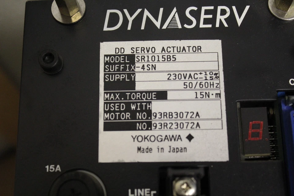 LITTON YOKOGAWA DYNASERV DD SERVOACTUADOR ACCIONAMIENTO SR1015B5 4SN 230V 15Nm Foto 3 de 4