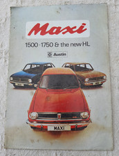 Austin Maxi Range Brochure catalogue 1972 - 1500  1750  1750 HL
