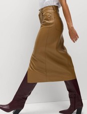Marks & Spencer Womens Caramel Midi A Line Skirt - M&S