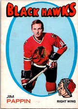 VINTAGE HOCKEY CARD 1971-72 OPC O-Pee-Chee JIM PAPPIN CHICAGO BLACK HAWKS NO900
