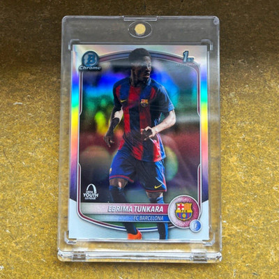 Topps 2025-26 Chrome UEFA Club Competitions Bowman Rookie E. Tunkara BU-ET