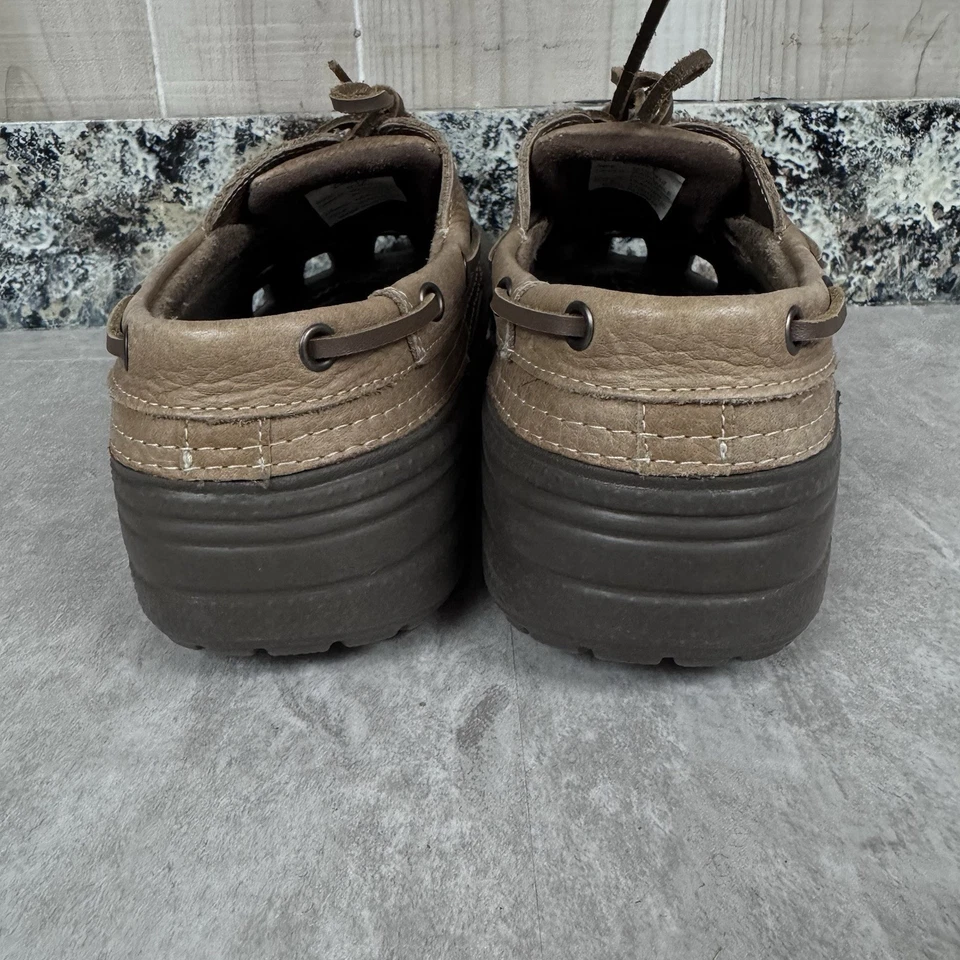 Crocs Brown Leather Islander Sport Boat Shoe (Unisex M10/W12 Lace Up - Image 3 of 4