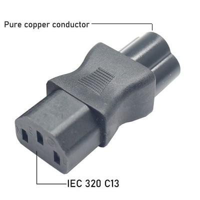 C6 auf C13 Adapter Pat Test Kleeblatt Adapter für Kaltgeräte Netzkabel