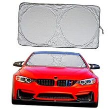 Car Sun Shade with Storage Pouch by A1 Sunshades Shield Protector Blocker Small