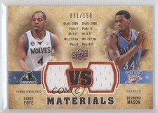 2009-10 Upper Deck VS Dual Materials Bronze 21/150 Desmond Mason Randy Foye 3g8