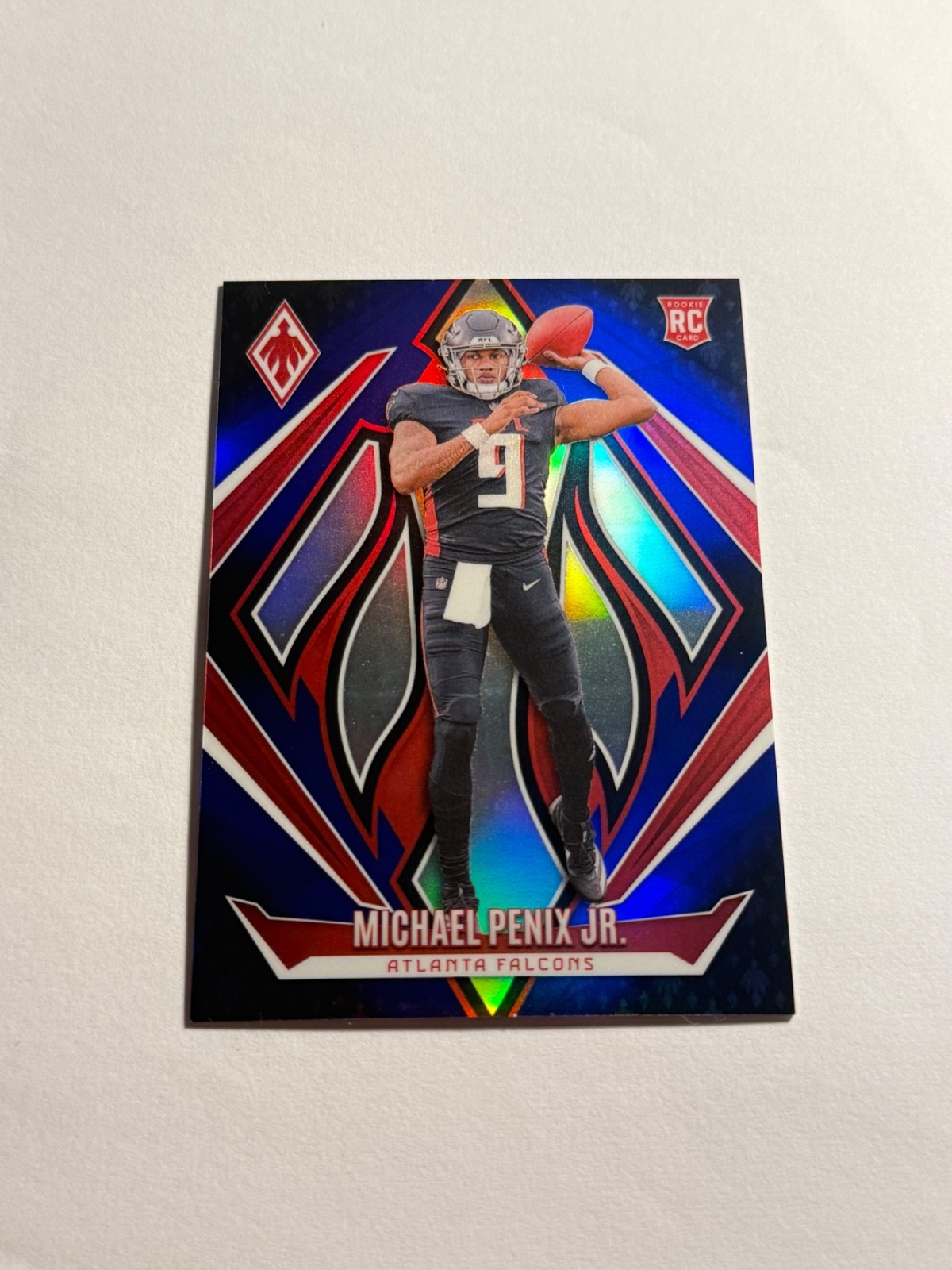 Michael Penix Jr. 2024 Panini Phoenix Rookie RC Blue Fade /249 #229 Falcons