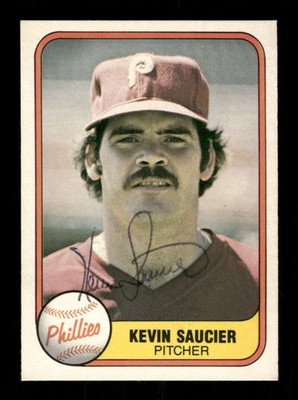 1981 Fleer  #24 Ken Saucier signed autograph  clean ballpoint EAA1 BXCP71