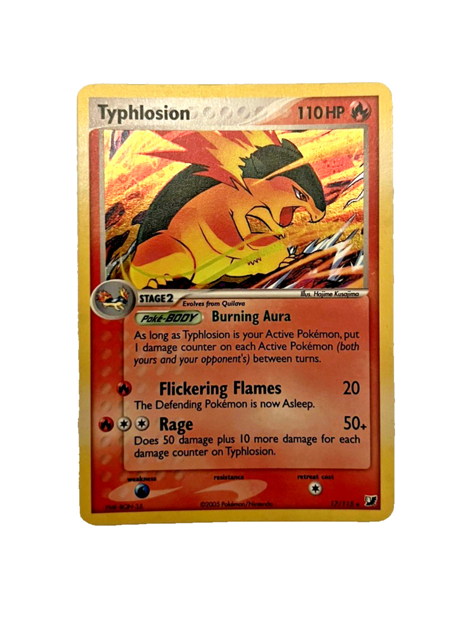 Typhlosion Rare Holo EX Unseen Forces 17/115  - NM-MN - Pokemon Tcg 