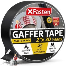 Black Gaffers Tape 2 Inch x 30 Yards Residue-Free Matte Floor Tape