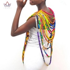 Handmade Ankara Wax Print Statement Necklace  Shawl W250267