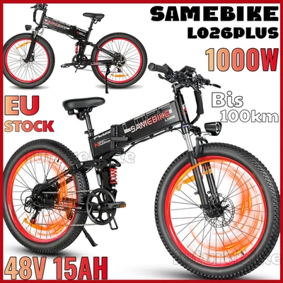 Samebike LO26PLUS 1000W 48V 15AH Elektrofahrrad 26 Zoll Fat Tire E Mountainbike