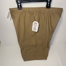 Boy's Cargo Shorts Sz XL 14/16 Husky Tan Drawstring Pull-On NEW