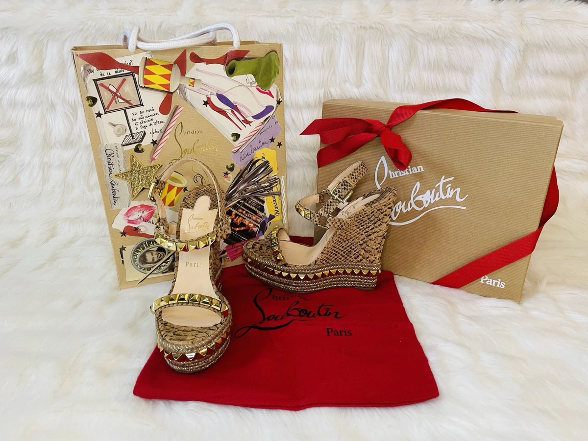Christian Louboutin Gold Wedge Heels for Women for sale | eBay