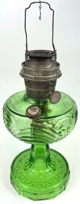 GLOW‼️B47 Aladdin UV Uranium Green Washington Drape Bell Stem
