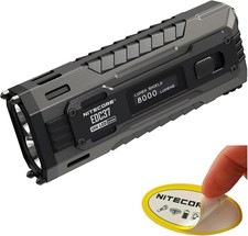 Nitecore EDC37 8000 Lumens Flat Shape Flashlight, USB-C Fast Charging Black