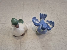 Kay Finch Duck “Jeep” California Pottery Figurine and Bluebird Lot