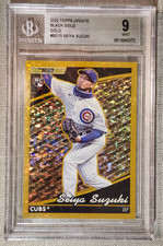 2022 Topps Update Black Gold Gold #BG15 Seiya Suzuki BGS 9 MINT SN-28/75 Cubs