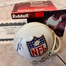 RON JAWORSKI NFL logo EAGLES LEGEND SIGNED MINI HELMET with COA