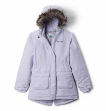 Columbia Girls' Nordic Strider II Jacket Snowdrift Light Purple Large NWT