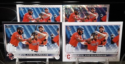  2022 Topps Cleveland Guardians  (4) Black /71 Vintage/99 Foil /875 J. Ramirez