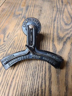 Antique Cast Iron Embroidery hoop holder Manufacturered By Corticelli Pat 1900