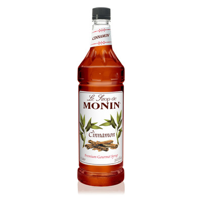 Monin Cinnamon Syrup 33.81 Fl Oz Bold Flavor for Coffee Cider Cocoa Drinks