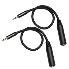 2 Pack 3.5mm to 1/4 inch Female Headphone Adapter, Quarter 1/4 inch 6.35mm St...