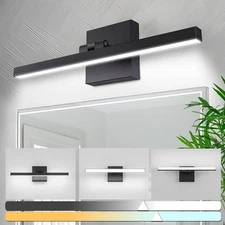 Modern LED Bathroom Vanity Light Bar Black IP44 Over Mirror Bath Wall Fixture