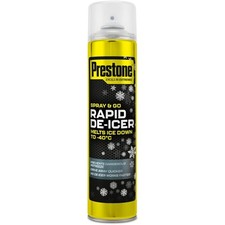 Prestone De-Icer 600ml Aerosol Spray for Car Windscreen Ice Frost -40C