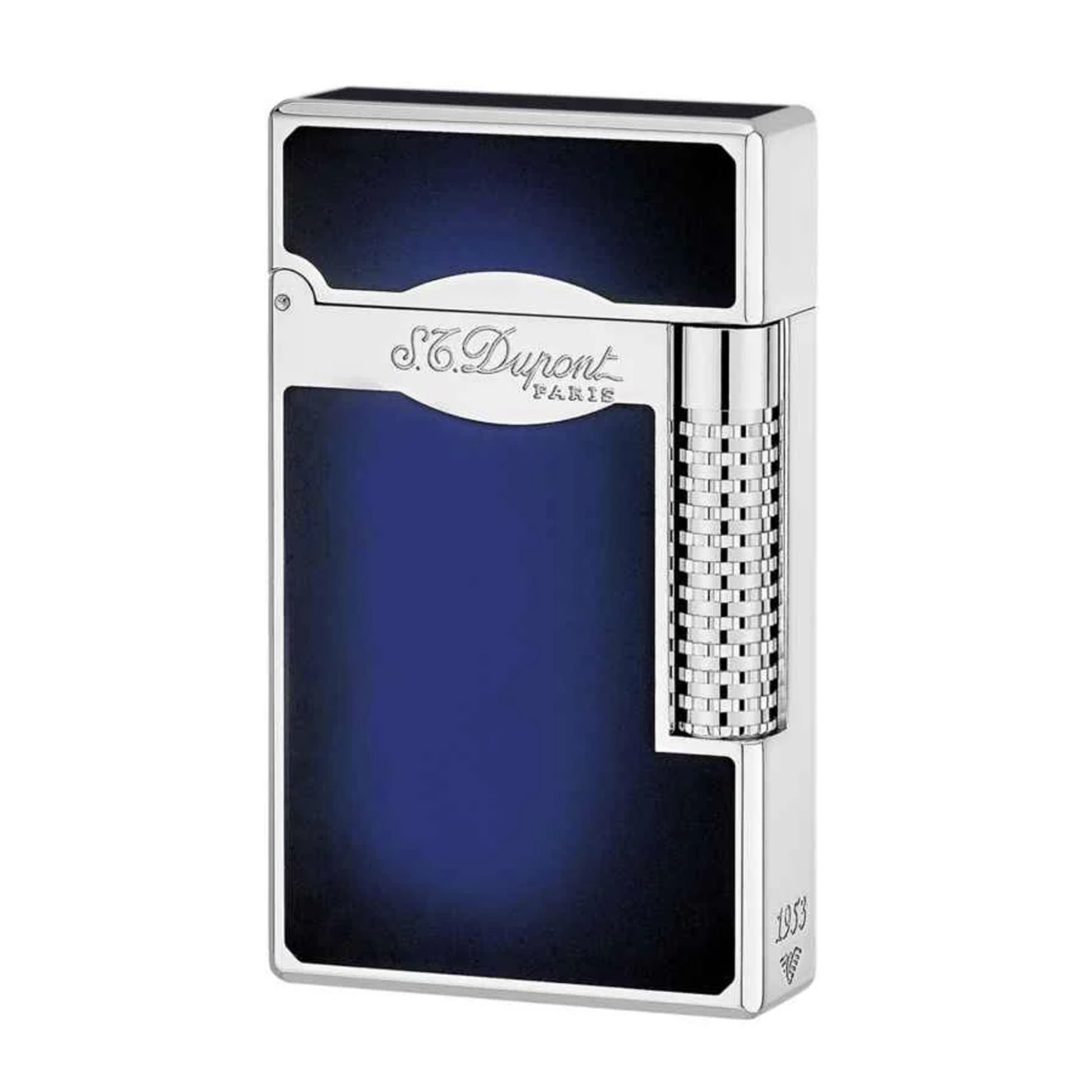 S.T. Dupont Le Grand Cling Lighter, Small, Blue Palladium C23013